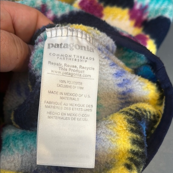 Patagonia Synchilla Snap t Timber Twist Multicolor Fleece Pullover size med - Picture 7 of 9